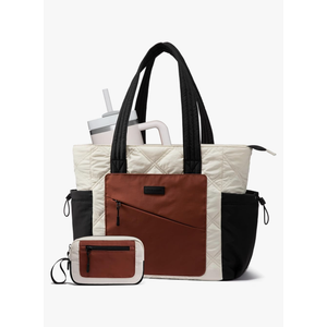 LOVEVOOK Tote Bag for Women, puffer tote bag for Work Travel Nurse, Lightweight quilted Bags with Compartments