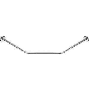 uxcell Stretchable Shower Curtain Rod Rack, Stainless Steel Diamond Shaped Corner Shower Curtain Rod No Drill for Bathroom Bathtub, Medium Size, Silver Tone