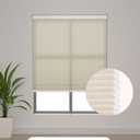 Changshade Cordless Cellular Shades, Light Filtering Honeycomb Blinds for Indoor Windows Bedroom, Pull Down Pleated Accordion Blind Easy Install, Shade Size 28" Wx50 H, Beige