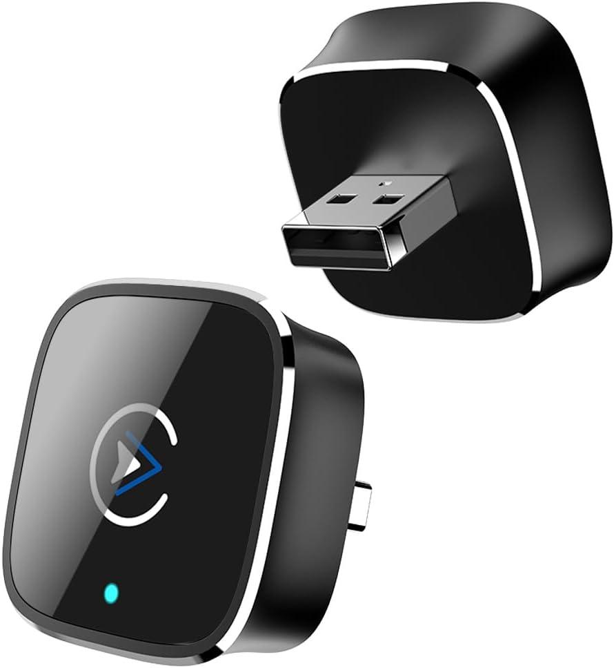 Wireless CarPlay Adapter for iPhone,Mini USB Design,2026 Upgrade with Built-in Wired for Apple CarPlay Plug and Play Fast Stable Connection Car Play for iPhone & Android (A1)