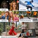5K Digital Camera for Photography, 72MP Autofocus Vlogging Camera with 6X Optical Zoom, 2.8" 180 Flip Screen Video Camera for YouTube with Anti-Shake, 64GB SD Card, 2 Batteries, White