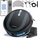 Proscenic 850T Robot Vacuum and Mop Combo, Ultra Slim, 3000 Pa Powerful Suction Automatic Vacuum Cleaner with 120 Min Run, Self-Charging, WiFi APP Customized Cleaning for Home Floor, Pet Hair, Carpet