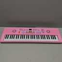 Keyboard Piano 61 Key Electric Digital Piano Music keyboard w/Microphone Portable Piano For Kids Beginner Birthday Christmas Gifts Pink, Compact