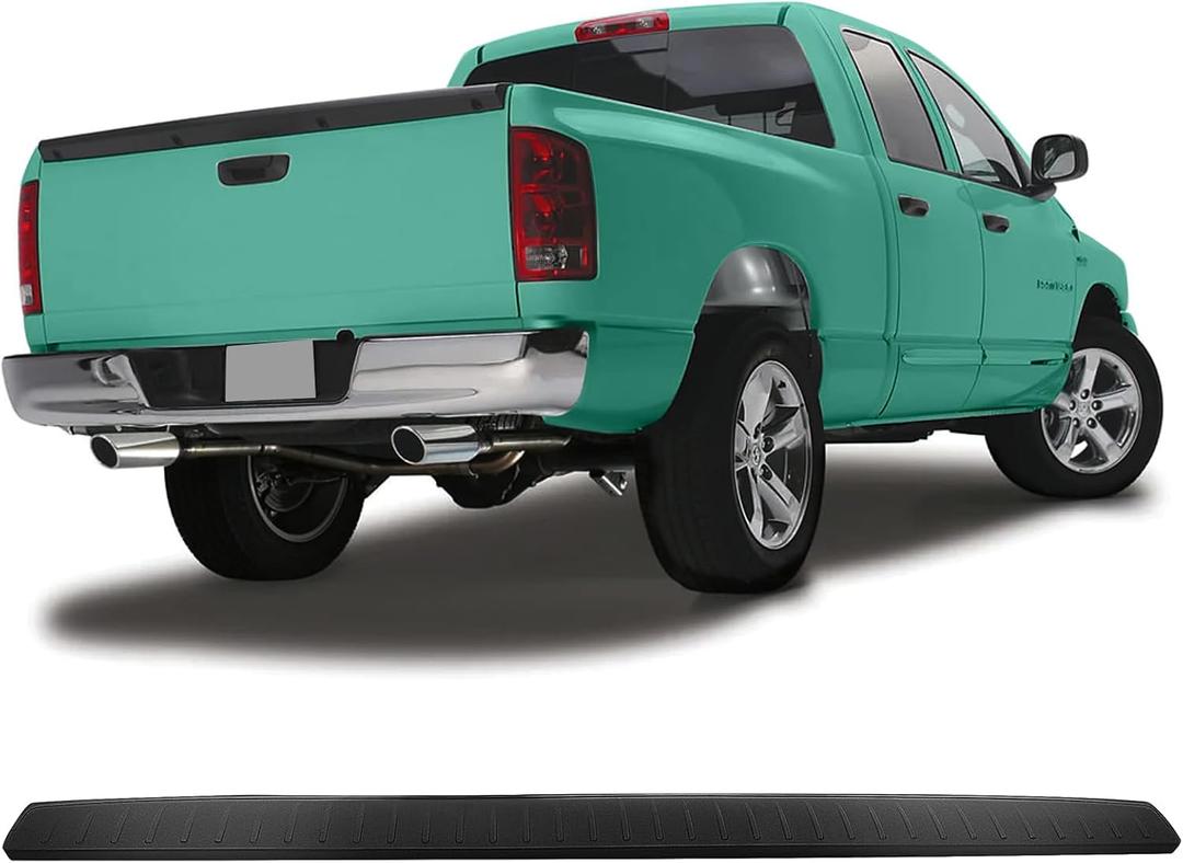 SCITOO Tailgate Molding Cap 82209867 Compatible with 2002-2009 for Dodge Ram 1500 2500 3500 Matte Black Top Rear Tailgate Moulding Trim