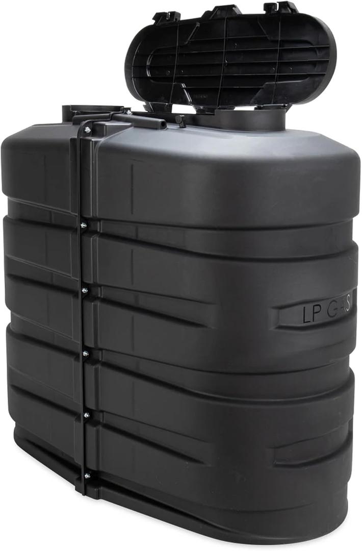 Camco Double Propane Tank Cover for RV and Camper, 30 lb, Black, 50512