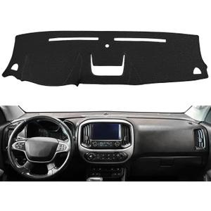 Dash Cover Mat Custom Fit for Chevy Chevrolet Colorado/GMC Canyon, Dashboard Cover Pad Carpet Protector Without Headup Display(Black) F172