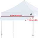 Eurmax USA 10ft Pop Up Canopy Awning,120"x36"Extended Sunshade Tarp with 30 SqFt Extra Shade,Commercial Grade Removable Replacement Tent Awning ONLY Fits 10x10 Canopy Tent with Square Leg,Navy Blue
