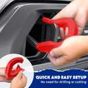 Tow Hook Cover Compatible with GMC Sierra 1500 2019, 2020, 2021, 2022, 2023, 2024, 2025 Accessories - Upgrade Design, Silicone Rubber, Red