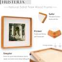 16x16 Solid Teak Picture Frame, Matted for 14x14 Photos