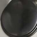 FillTouch 2 Pcs Restaurant Serving Trays PP Plastic Non Slip Rubber Lined Large Oval Tray for Kitchen Dining Room Cafeterias Fast Food Service (24 x 29 Inch,Black)