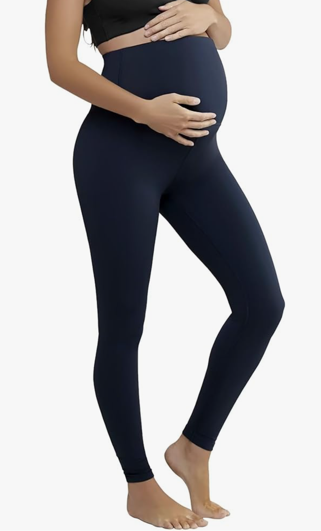 Hybrid & Company Women's Super Comfy Stretch Maternity Leggings Made in USA Size L