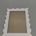 5x7 White Scalloped Picture Frame Scallop Edges Resin Vintage Decorative Picture Frames Front Wavy Gold Trim Art Tabletop Display Wall Hanging, Gift for Christmas Home Decor