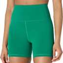Amazon Essentials Women's Active FormFlex Buttery Soft High Waist Yoga Biker Shorts (XX-Large, Emerald Green)