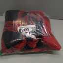 Wyeysyt Women Fuzzy Pajama Pants Plush Elastic Waist Wide Leg Leopard Pants Pj Bottoms Lounge Fluffy Pants (Medium, Red Plaid)