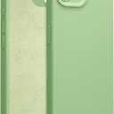 for iPhone 16E/iPhone 17E Case Silicone,with [Full Camera Protection][Soft Anti-Scratch Microfiber Lining],Liquid Silicone Ultra Slim Shockproof Phone Case for Men Women Girls-Matcha