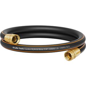 Giraffe Tools Leader Hose 10ft x 5/8", Short Water Hose Heavy Duty for Hose Reel, Lightweight, Flexible with Female Female Fittings