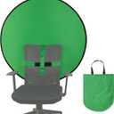 Cosmos 1 Pc Green Screen Backdrop 43 in / 110 cm Diameter Foldable Portable Photography Background Green Screen Chroma Key Backdrop for Photography Photo Video Studio, Live Streaming, Video Meeting