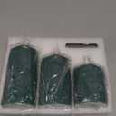 Eywamage Green Flameless Pillar Candles with Remote, Real Wax Christmas LED Candles Battery Operated Flickering Set of 3