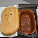 Steinzeit Bread Box Made from Breathable Terracotta (9.8x5.1x3.9 inches) - Keeps Bread Fresh Longer - Bread Box for Kitchen Countertop - Bread Storage for Homemade Sourdough Bread