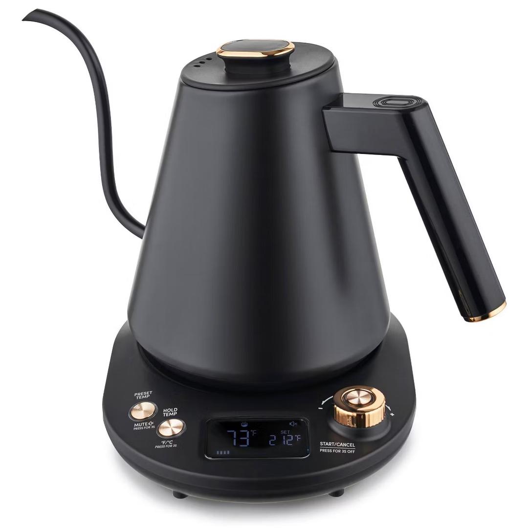 Elite Cuisine 1L Gooseneck Kettle - Black
