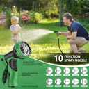 50 ft Garden Hoses - 2026 Upgraded Flexible Water Hose -Lightweight Kink Free&Leak Proof Garden Water Pipe with 10-Function Spray Nozzle & 3/4" Solid Fittings - Ultra Durable Garden Hose for Yard,Lawn