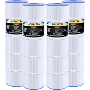 AQUALTRA Pool Filter Compatible with CCP420, PCC105-PAK4, C-7471, FC-1977, 178584, 160301, FC-6470, R173576, 105 sq. ft., 26" x 7" 4 Pack