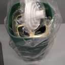 XLHOMO Bathroom Set Bathroom Accessories Set 8 Piece Green and Gold Bathroom Set, Bathroom Sets with Stainless Steel Trash Can,Toilet Brush,Toothbrush Set,Soap Dispenser