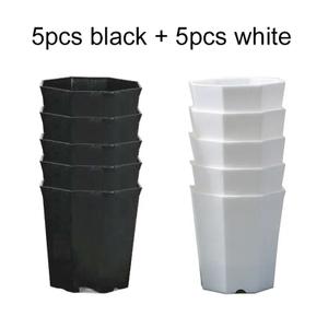 Krijuess 10Pack Office Trash Can with 375 Counts/ 25Rolls Trash Bags, 1.8 Gallons Small Trash Can Bulk for Bathroom, Small Bathroom Garbage Can for Bathroom, Bedroom, Office, Kitchen (5White, 5Black)