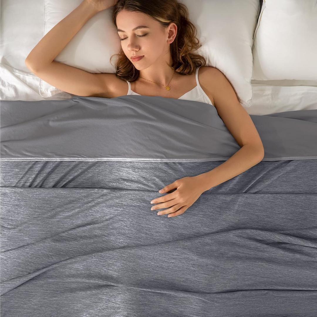 Topcee Cooling Blanket for Night Sweats Absorbs Heat to Keep Adults, Children Cool on Warm Nights, Q-Max 0.5 Cooling Blankets for Hot Sleepers, Lightweight Sofa Throw Blanket (50"x70")