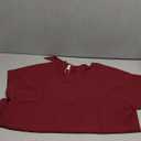 EVALESS Womens Tops Summer Cap Sleeve Tie Front Shirts 2026 Business Casual Work Blouses (Large, Red Dahlia)