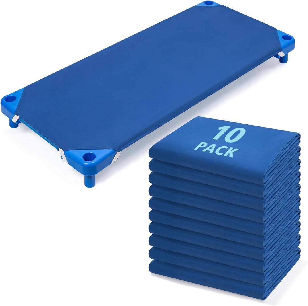 Comfyanno Cot Sheets for Daycare Toddler Size - 23" x 51" - 10 Pack Bulk - Soft & Comfortable Brushed Microfiber - Fitted Cot Sheet Cover - for Daycare/Preschool Kids, Boy/Girls Nap Time - Navy Blue Comfyanno Cot Sheets for Daycare Toddler Size - 23" x 51" - 10 Pack Bulk - Soft & Comfortable Brushed Microfiber - Fitted Cot Sheet Cover - for Daycare/Preschool Kids, Boy/Girls Nap Time - Navy Blue