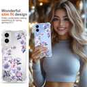 Hungo Compatible for Samsung Galaxy S25 Edge Case for Women Girls Clear Design Cute, Girly for Women Girls Floral Transparent Skin Pink Anemones