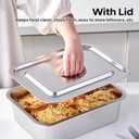 4 Inch Extra Deep Lasagna Baking Pan with Lid, 11x14 Inch 7.4QT Large Stainless Steel Nonstick Lasagna Baking Roasting Pans Casserole Dishes for Oven with Lids(M, 1 Pack)