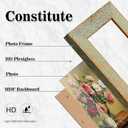 16x24 Poster Frame, Vintage 16 x 24 Picture Frame Plexiglass Glass for Wall Display, Rustic 16x24 Photo Picture Frame Large, Antique Gold Green Collage Gallery Wall Picture Frames, Widen Border