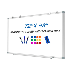 White Board Dry Erase Whiteboard for Wall 72" x 48" Aluminum Presentation Magnetic Whiteboards with 4 Hooks, 12 Magnets, 3 Markers & 1 Eraser