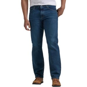 Wrangler Authentics Mens Classic 5-Pocket Relaxed Fit Flex Jean (33W x 34L, Military Blue Flex)