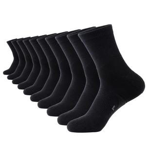 GLENMEARL Womens Crew Work Cotton Socks,Thick Padded Cushioned Warm Calf Boot Socks 5-Pack,Moisture Wicking Athletic for Hiking Running Cycling Workout Walking Sports Travel Gym Black Size 7-9