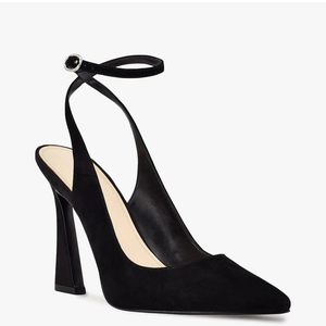 Womens Closed Toe Ankle Strap Heels Pointed Toe Pumps Shoes Slingback High Heel Wedding Dress Shoes, 9