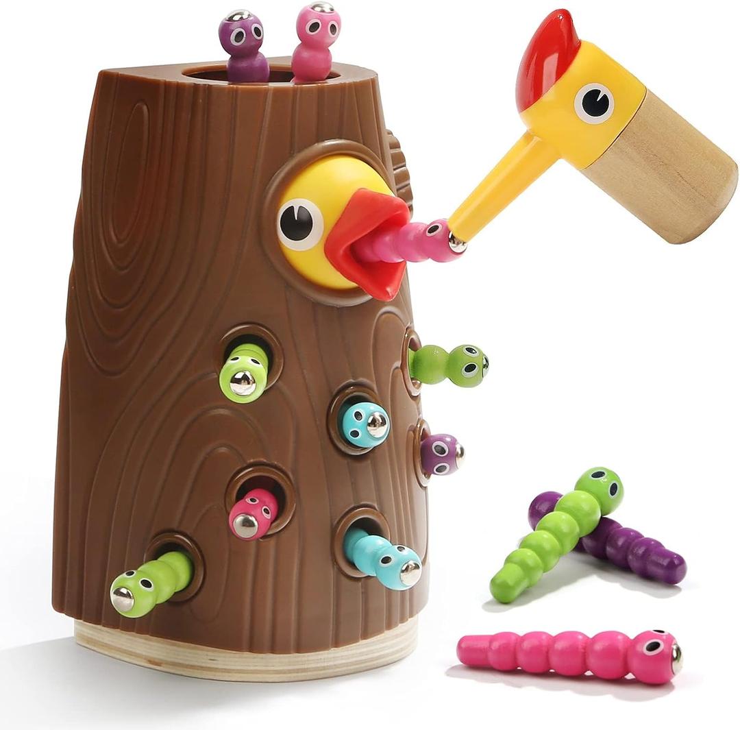 TOP BRIGHT Montessori Toys for 2 Year Old - Magnetic Bird Feeding Games for 2 Year Olds, Learning Toys for Toddlers 2-4 Years, Fine Motor Skills Toy for 3 Years Old Girls and Boys
