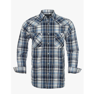 Western Shirts for Men with Snap Buttons Regular Fit Plaid Mens Long Sleeve Shirts Casual, Size Large