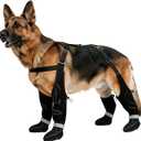 Dog Boots with Adjustable Suspender, Anti-Slip Dog Shoes, Waterproof Paw Protector for Rainy, Snowy, Hot Pavement, XL
