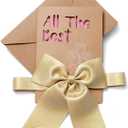 King Will Black Gift Box Set for Thanksgiving, Christmas, Birthday, 6.9''x4.2''x0.7'' Packaging Box with Greeting Card and Gold Weft Ribbon Bow Tie