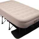 iHomey Air Mattress with Frame & Rolling Case, Self Inflatable, Blow Up Bed Auto Shut-Off, Comfortable Surface AirBed, Best for Guest, Travel, Vacation, Camping, 20"L x 18"W x 15"