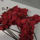 Burgundy Flowers Artificial Orchids 5PCS Fake Orchid 35.4" Faux Orchid Stems Burugndy Artificial Flowers for Bridal Shower Wedding Centerpieces Home Decor (Burgundy)