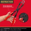 Heavy-duty Straight Hose Clamp Pliers with Locking Device for Quick Removal and Installation of Various Types of Strong and Hard-to-reach Hose Clamps