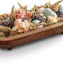 Rustic Handcrafted Wooden Dough Bowl for Decor - Wooden Bowls Decorative, Organic Modern Style, Decor Bowl, Centerpiece Bowl Four Legged Base Artisan Crafted Dough Bowl for Stylish Home Kitchen Decor