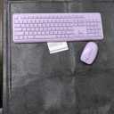 LeadsaiL Purple Wireless Keyboard and Mouse Combo, Full-Sized Ergonomic Computer Keyboard, 2.4GHz USB Cordless Keyboard Silent Mouse Set, 12 FN Shortcuts for Windows MacOS Laptop Computer