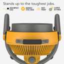 Vornado 293 Large Heavy Duty Shop Fan, 3 Speed Electric Fan, High Impact Casing, IP54-Rated Motor, Whole Room Air Circulator, Pivoting Head, Carry Handle, 16 Floor Fan for Bedroom and Garage, Yellow