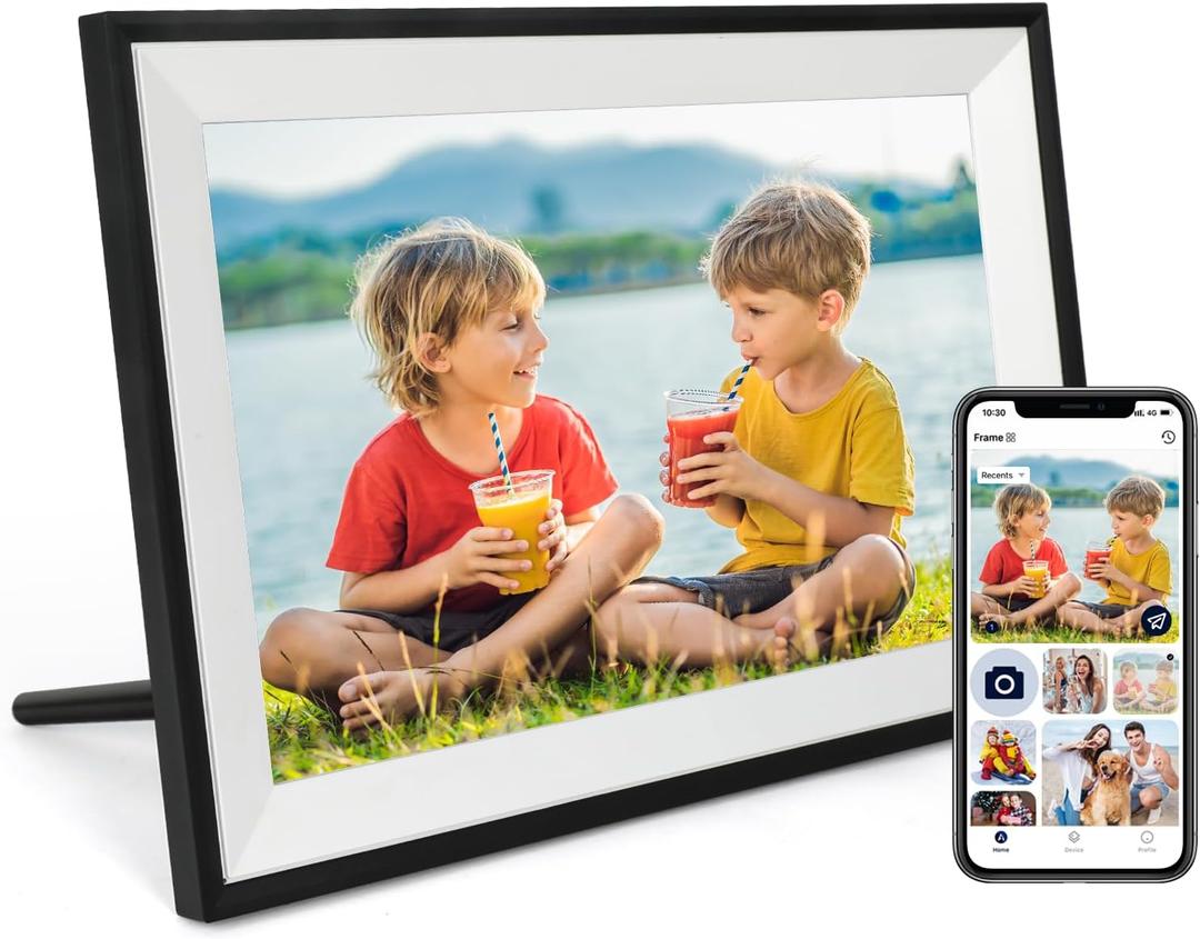 Digital Photo Frame 10.1 Inch WiFi Digital Picture Frame IPS HD Touch Screen Smart Cloud Photo Frame with 32GB Storage, Auto-Rotate, Easy Setup to Share Photos or Videos Remotely via AiMOR APP (Black) Digital Photo Frame 10.1 Inch WiFi Digital Picture Frame IPS HD Touch Screen Smart Cloud Photo Frame with 32GB Storage, Auto-Rotate, Easy Setup to Share Photos or Videos Remotely via AiMOR APP (Black)