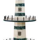 SAILINGSTORY Lighthouse Tiered Tray Stand Nautical Coastal Beach Decor Summer Tiered Tray Decor Teal Color